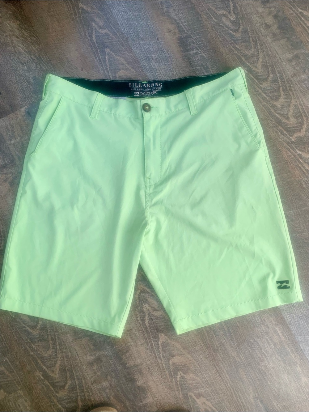 Billabong Light Green Platinum Stretch Hybrid Shorts